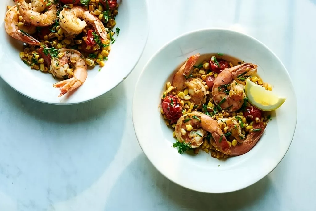 Summer Shrimp Scampi With Tomatoes and Corn