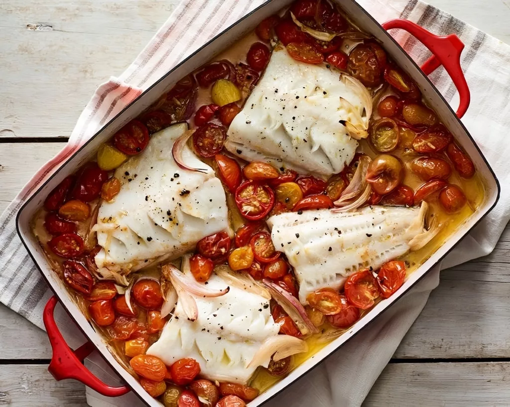 Roasted Fish With Cherry Tomatoes